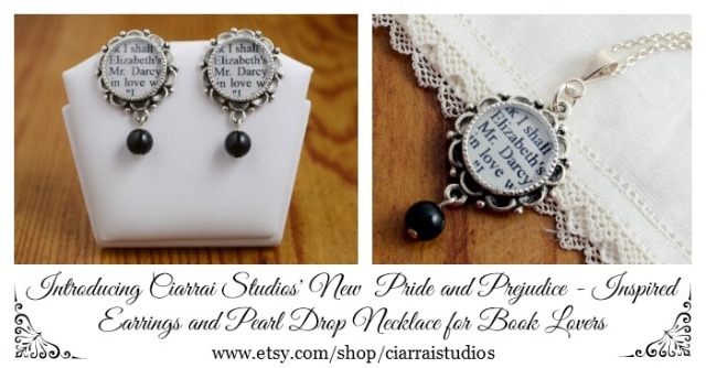 Pride and Prejudice Earrings and Necklace